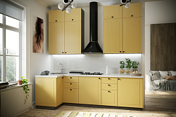 Модульная кухня Перфетта — длина 2,6 м, ширина 1 м, 6 цветов фасада на выбор для студии