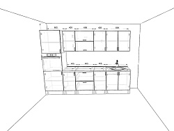 Модульная кухня Европа — длина 2,8 м, 6 цветов фасада на выбор минимализм