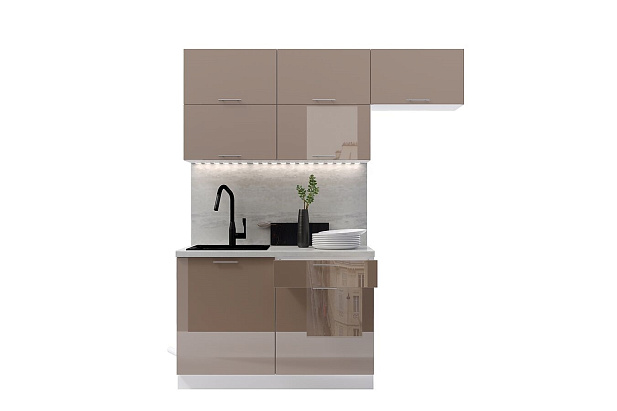 Модульная кухня Валерия-М — длина 1,8 м, 21 цвет фасада на выбор для хрущевки