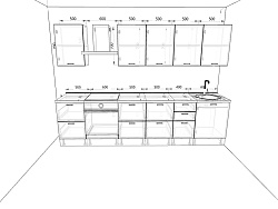 Модульная кухня Люкс — длина 3,1 м, 5 цветов фасада на выбор 4 кв.м.