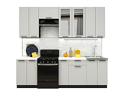 Модульная кухня Глетчер — длина 2,6 м, 3 цвета фасада на выбор минимализм