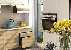 Модульная кухня Терра софт — длина 3,3 м, 3 цвета фасада на выбор 4 кв.м.