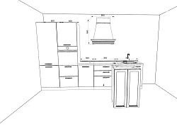 Современная Модульная кухня София — ширина 3 м, 8 цветов фасада на выбор