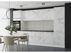 Модульная кухня Оптима — длина 3,4 м, 18 цветов фасада на выбор для студии