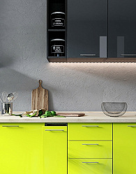 Модульная кухня Валерия-М — длина 3,1 м, 19 цветов фасада на выбор фисташковая