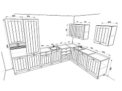 Модульная кухня Мишель — длина 3,6 м, ширина 2,4 м, 11 цветов фасада на выбор 4 кв.м.