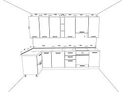 Модульная кухня София — длина 3,2 м, ширина 1,2 м, 8 цветов фасада на выбор 4 кв.м.
