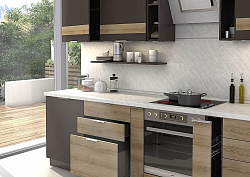 Модульная кухня Терра софт — длина 2,9 м, 3 цвета фасада на выбор хай-тек