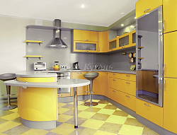 Кухня пластик Малага 0670 желтая