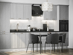 Модульная кухня Базис Nicole-Wood — длина 3,9 м, 7 цветов фасада на выбор для студии