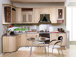 Модульная кухня Ника — длина 2,6 м, ширина 2,1 м, 72 цвета фасада на выбор для студии