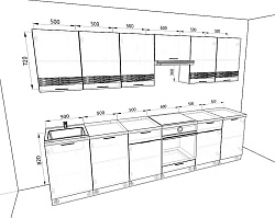 Модульная кухня Терра софт — длина 3,1 м, 3 цвета фасада на выбор 4 кв.м.